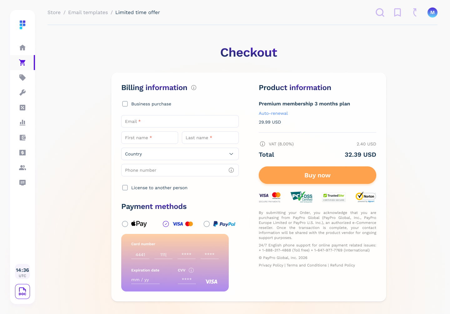 iFrame Checkout